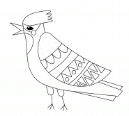 Colorful Stylized Bird - coloring page n° 1201