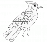 Stylized Bird (geometric shapes) - coloring page n° 1202
