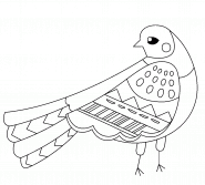 Stylized and Colorful Pigeon - coloring page n° 1203