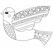 Stylized Dove - coloring page n° 1204