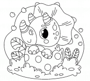 Cartoon Baby Triceratops - coloring page n° 1206