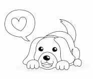 Playful Little Dog - coloring page n° 1220