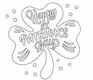 Happy St. Patrick's Day Shamrock - coloring page n° 1226