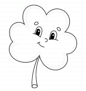 Cartoon St. Patrick's Day Clover - coloring page n° 1229