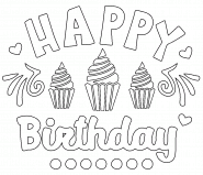 Happy Birthday - coloring page n° 1230