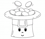 Hat Full Of Gold Coins - coloring page n° 1233