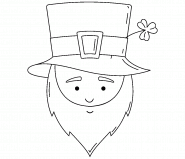 Funny St. Patrick's Day Leprechaun - coloring page n° 1235