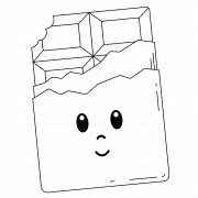 Cartoon Chocolate Bar - coloring page n° 1239