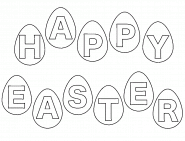Happy Easter - coloring page n° 1248