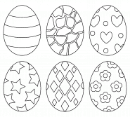 Colored Easter Eggs - coloring page n° 1253