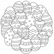 Collection of Easter Eggs of All Colors - coloring page n° 1257