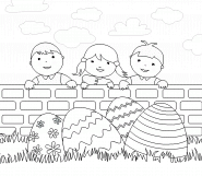 Easter egg hunt - coloring page n° 126