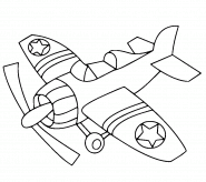 Old Propeller Airplane - coloring page n° 1263