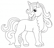 Cheerful Unicorn - coloring page n° 1265
