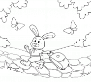 Little Hare On the Way to School - coloring page n° 1266