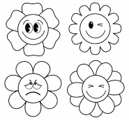 Flowers Emojis - coloring page n° 1268