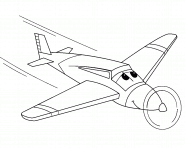 Cartoon Propeller Aircraft  - coloring page n° 1274