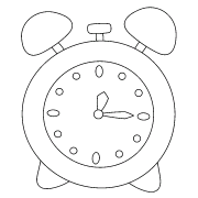 Cartoon Alarm Clock - coloring page n° 1275