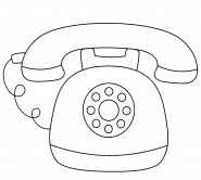 Vintage Rotary Dial Telephone - coloring page n° 1278