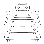 Cartoon Xylophone - coloring page n° 1283