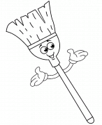 Cartoon Broom - coloring page n° 1284