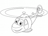 Funny Helicopter - coloring page n° 1292