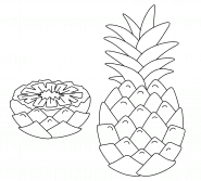 Appetizing Pineapple - coloring page n° 1296
