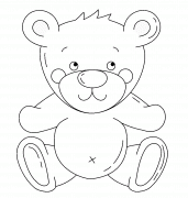 Teddy Bear - coloring page n° 1298