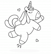 Jumping Unicorn - coloring page n° 1299