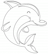 Cute Dolphin - coloring page n° 130