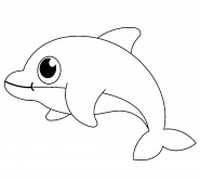 Cartoon Dolphin - coloring page n° 1300