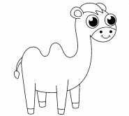 Cartoon Camel - coloring page n° 1301