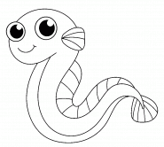 Cartoon Eel - coloring page n° 1302