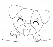 Cute Cartoon Dog - coloring page n° 1304