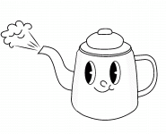 Cartoon Teapot - coloring page n° 1308