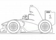 Mini Formula racing car - coloring page n° 131