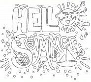 Hello Summer - coloring page n° 1327