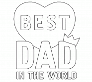 Best DAD In The World! - coloring page n° 1329