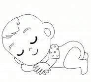 Cute Sleeping Baby - coloring page n° 1334