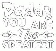 Daddy, You Are The Greatest! - coloring page n° 1339
