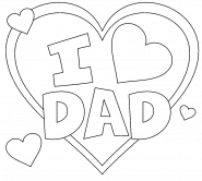 I ❤ DAD - coloring page n° 1340