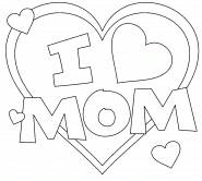 I ❤ MOM - coloring page n° 1341