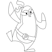 Penguin Super Hero - coloring page n° 1348