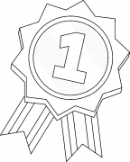Number One Badge - coloring page n° 1352