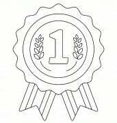 Number 1 Medal - coloring page n° 1353