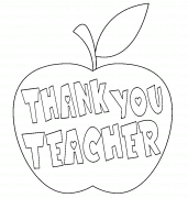 Thank You Teacher! - coloring page n° 1355