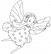 Cute Little Fairy - coloring page n° 1359