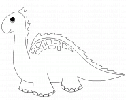 A happy cartoon dinosaur - coloring page n° 136