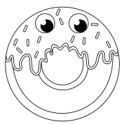Funny Donut - coloring page n° 1367