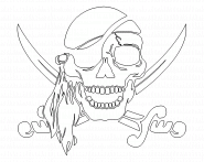 Pirate Skull - coloring page n° 137